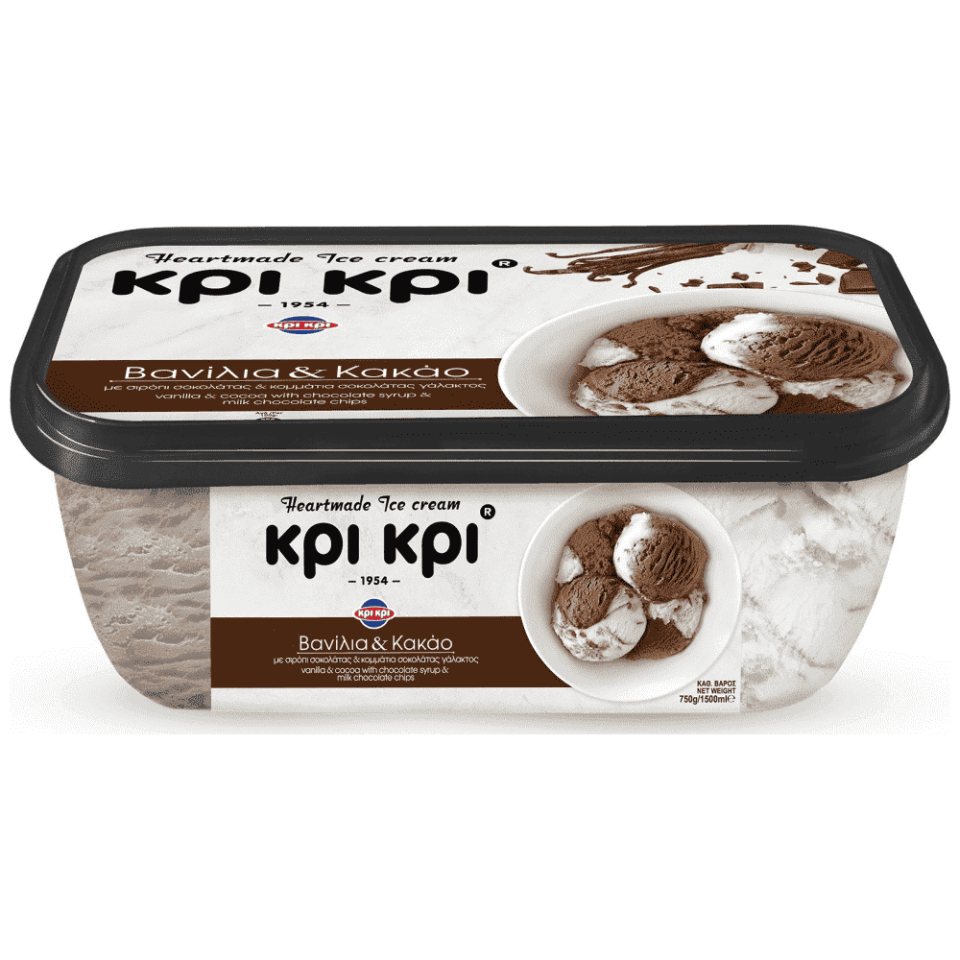 ΚΡΙ ΚΡΙ Παγωτό Heartmade Βανίλια Κακάο 750g