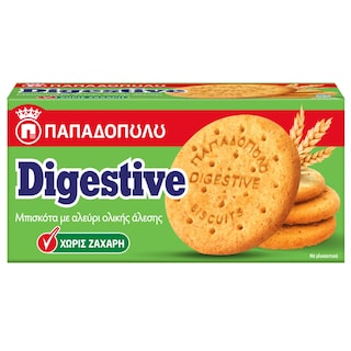 ΠΑΠΑΔΟΠΟΥΛΟΥ | DIGESTIVE | Μπισκότα Χωρίς Ζάχαρη 250g