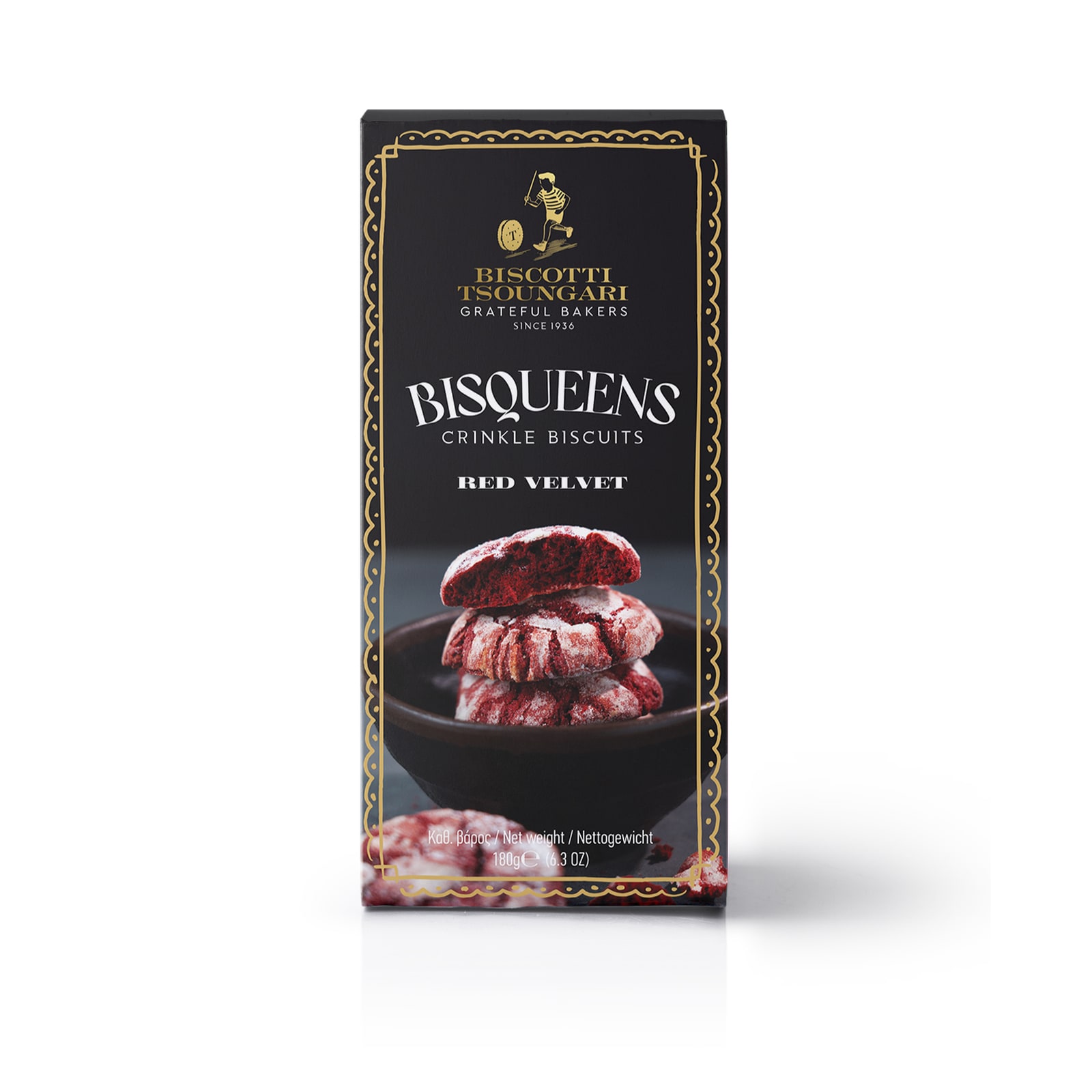 BISQUEENS Μπισκότα Brownie Red Velvet 180g