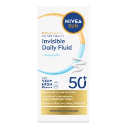NIVEA | Αντηλιακό Προσώπου UV Face Invisible Daily Fluid SPF50+ 40ml