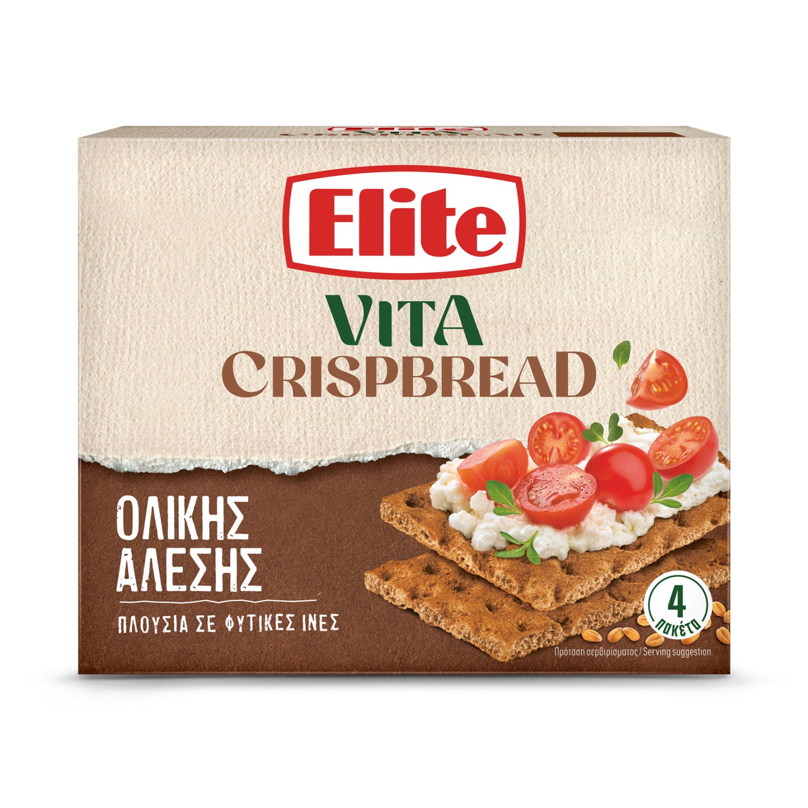 ELITE Φρυγανιές Vita Crispbread Ολικής Άλεσης 265g