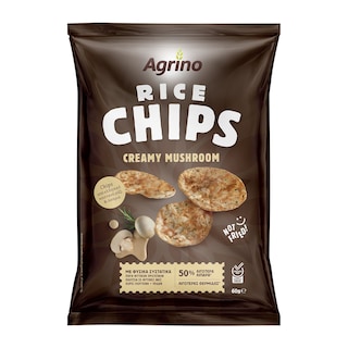 AGRINO | Τσίπς Ρυζιού Creamy Mushrooms 60g