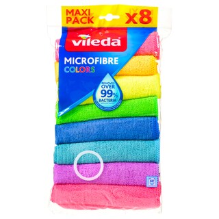 VILEDA | Πετσέτα Μικροϊνών Microfibre Colors 8 Τεμάχια