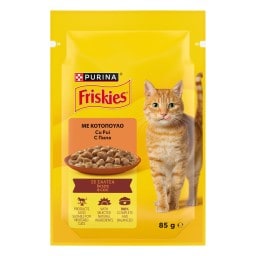 FRISKIES | Γατοτροφή Με Κοτόπουλο Σε Σάλτσα 85gr
