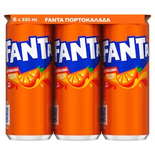 FANTA | ΑΝΑΨΥΚΤΙΚΟ ΠΟΡΤΟΚΑΛΙ ΚΟΚΚΙΝΟ ΜΕ ΑΝΘΡΑΚΙΚΟ ΚΟΥΤΙ 6 X 330 ML