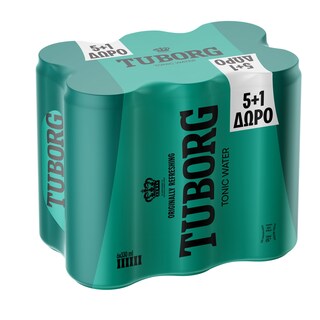 TUBORG | Τόνικ Κουτί 330ml 5+1 Δώρο