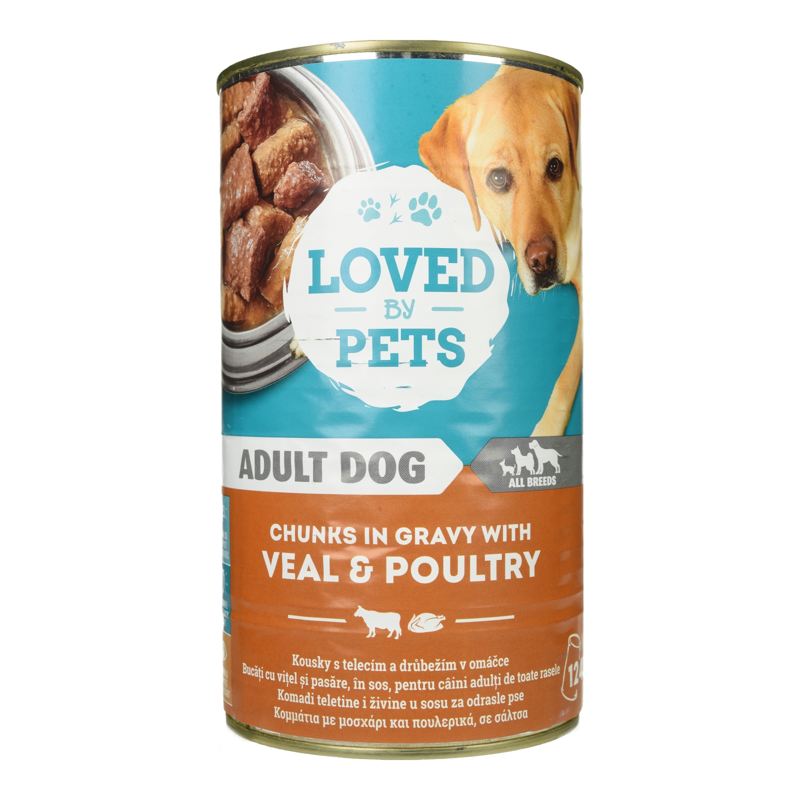 LOVED BY PETS Σκυλοτροφή Μοσχάρι και Πουλερικά σε Σάλτσα 1.24kg