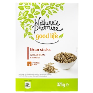 NATURE'S PROMISE | Δημητριακά Bran Sticks 375g