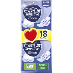 EVERY DAY | Sanitary Pads Sensitive Super Ultra Plus 18 Pieces