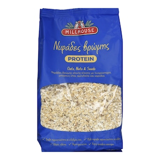 MILLHOUSE | Νιφάδες Βρώμης Protein Σπόροι Ξηροί Καρποί 500g