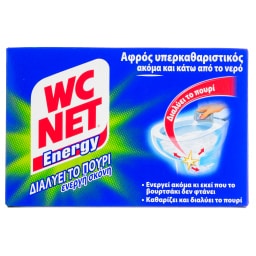 WC NET | Καθαριστικό Λεκάνης Energy Ενεργή Σκόνη 6x60g