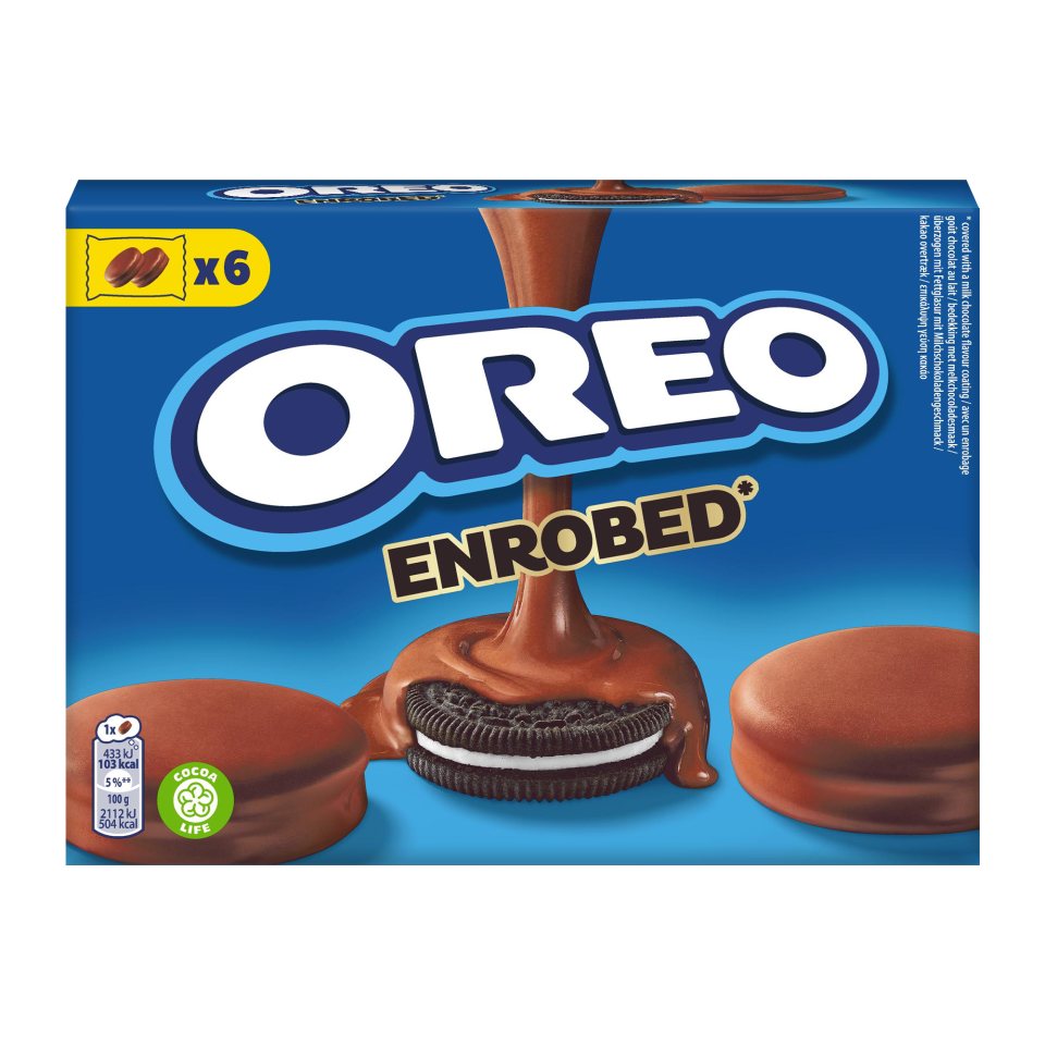 OREO Μπισκότα Γεμιστά Επικάλυψη Σοκολάτα Γάλακτος 246g