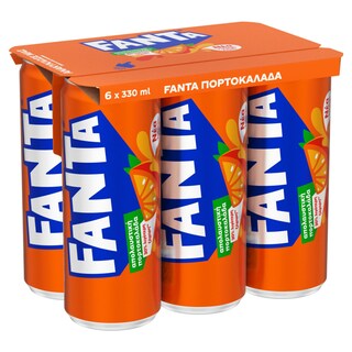 FANTA | Πορτοκαλάδα Κόκκινη Λιγότερη Ζάχαρη Κουτί 6x330ml