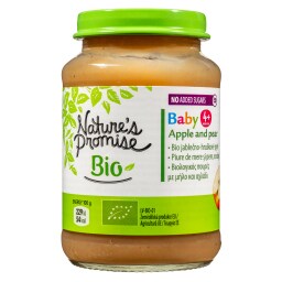NATURES PROMISE BIO | Παιδική Τροφή Bio Πουρές Μήλο και Αχλάδι 190g
