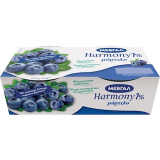 HARMONY | Επιδόρπιο Γιαουρτιού Μύρτιλο 1% 2x170g