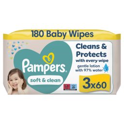 PAMPERS | Μωρομάντηλα Soft & Clean 60 Τεμάχια 2+1 Δώρο