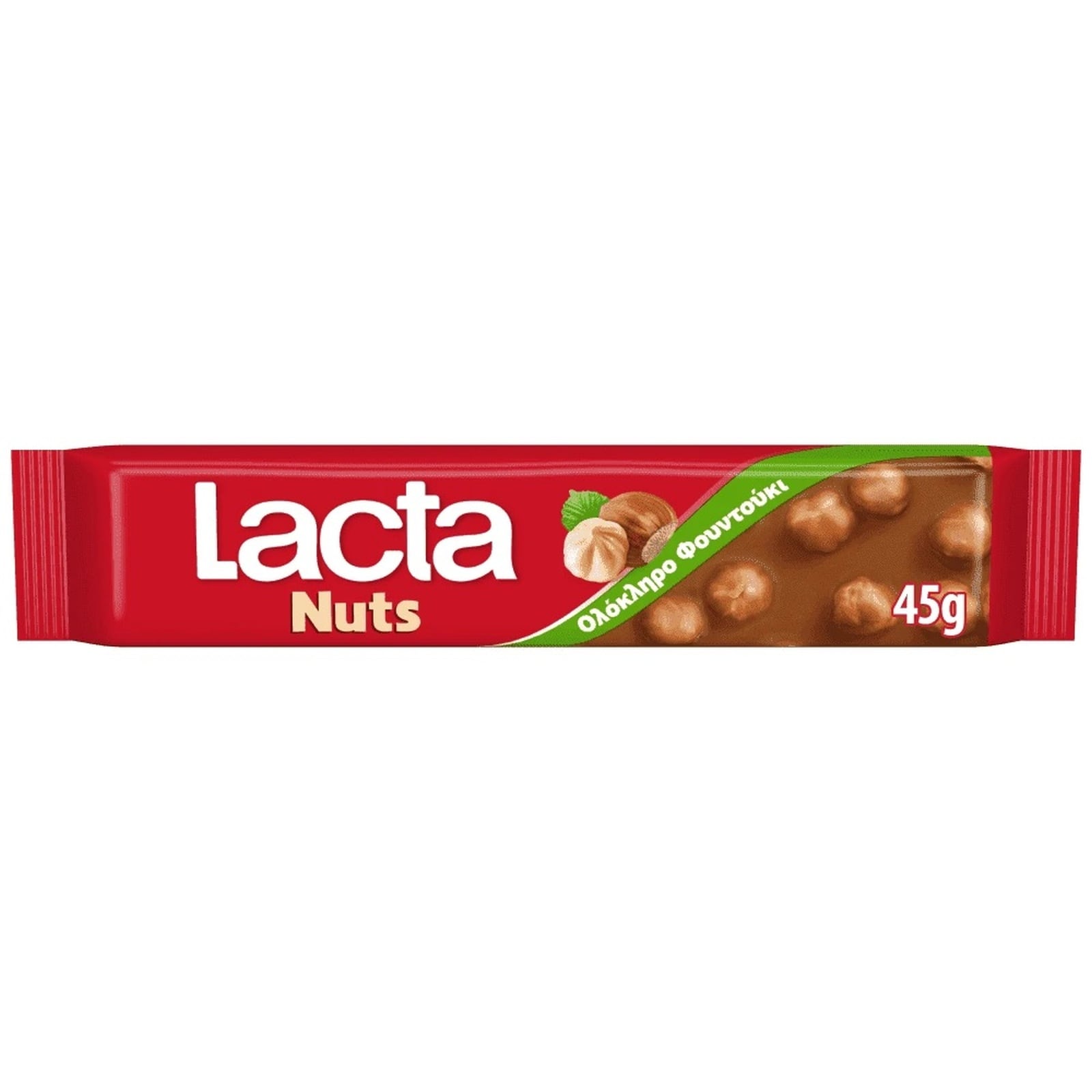 LACTA Σοκολάτα Γάλακτος Ολόκληρο Φουντούκι 45g