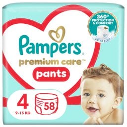 PAMPERS | Πάνες Βρακάκι Μωρού Premium Care Pants Νο4 58 Τεμάχια