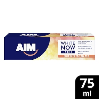 AIM | Οδοντόκρεμα White Now 3σε1 Shine Care 75ml