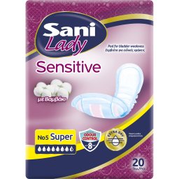 SANI | Σερβιέτες ακράτειας Lady Super No5 20 Τεμάχια