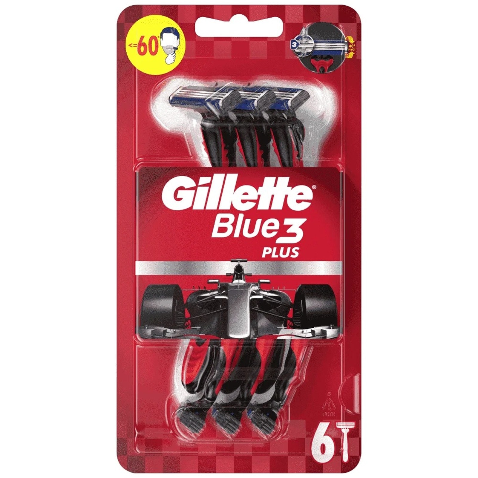 GILLETTE Ξυραφάκια Blue 3 Plus Red 6 Τεμάχια
