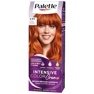 PALETTE | Βαφή Μαλλιών Color Creme 7.77 Ξανθό Έντονο Χάλκινο 1 Τεμάχιο