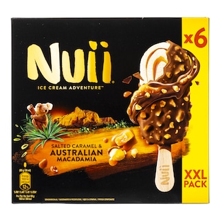NUII | Παγωτό Ξυλάκι Salted Caramel & Macadamia 6x68g