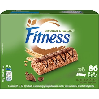 FITNESS | Μπάρες Δημητριακών Σοκολάτα Φουντούκι 6x22.5g