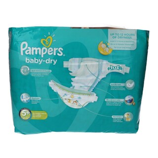 PAMPERS | BABY DRY | DIAPERS JUNIOR PLUS 13-27KG N5+ 35 ITEMS