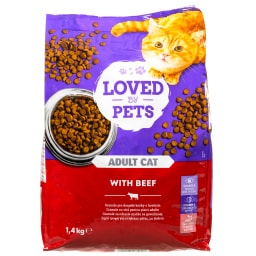 LOVED BY PETS | Γατοτροφή Βοδινό 1.4kg