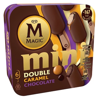 MAGIC | Παγωτό Ξυλάκι Mini Double Caramel Chocolate 6x47g
