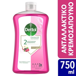 DETTOL | Κρεμοσάπουνο Wild Berries Ανταλλακτικό 750ml