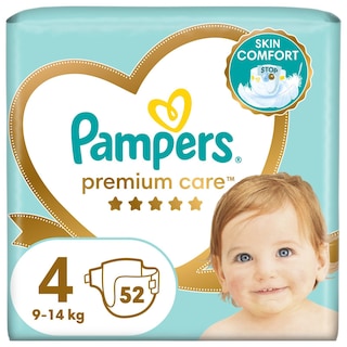 PAMPERS | Diapers Premium Care No4 52 Pieces