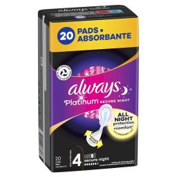 ALWAYS | Σερβιέτες Ultra Platinum Secure Night 20 Τεμάχια