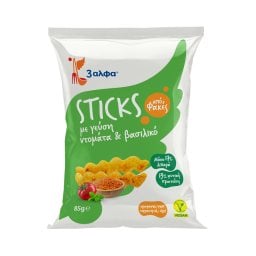 3Α | Sticks Φακής Ντομάτα και Βασιλικός Vegan 85g