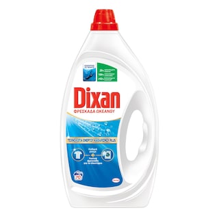 DIXAN | Yγρό Πλυντηρίου Ρούχων Φρεσκάδα Ωκεανού 70 Μεζούρες