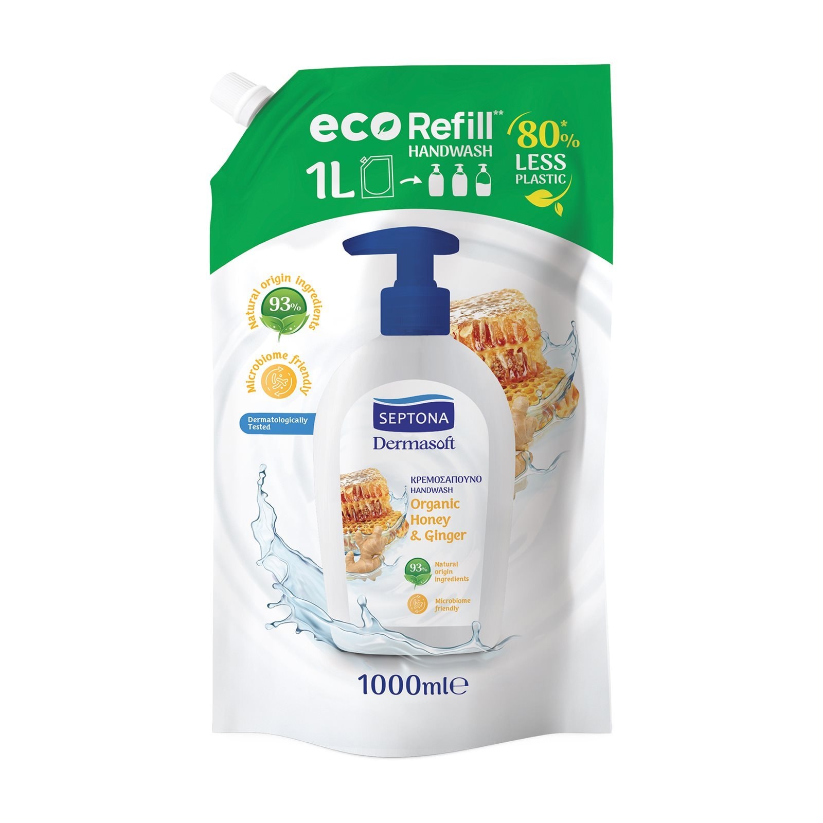 Κρεμοσάπουνο Dermasoft Honey Ginger 1lt