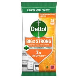 DETTOL | Πανάκια Καθαρισμού Κουζίνας Big & Strong 25 Τεμάχια