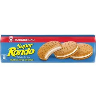 ΠΑΠΑΔΟΠΟΥΛΟΥ | Μπισκότα Super Rondo Γεμιστά με Βανίλια 500g