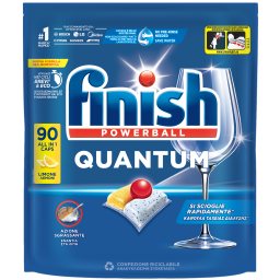 FINISH | Κάψουλες Πλυντηρίου Πιάτων Quantum Allin1 Λεμόνι 90 Τεμάχια