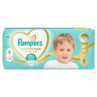 PAMPERS | Πάνες Μωρού Premium Care Νο6 50 Τεμάχια