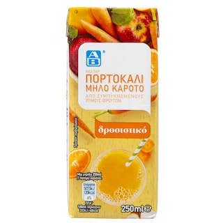 ΑΒ | Χυμός Νέκταρ Πορτοκάλι Μήλο Καρότο 250ml