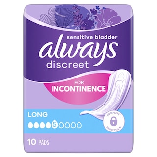 ALWAYS | DISCREET | Σερβιέτες Discreet Long 10 Τεμάχια