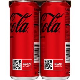 COCA COLA | Αναψυκτικό Cola Zero Κουτί 6x330ml 5+1 Δώρο