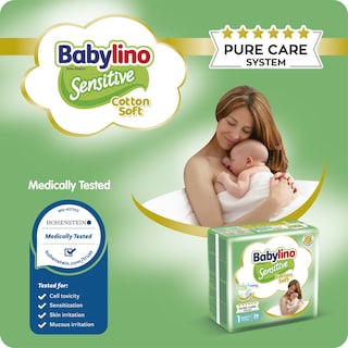 BABYLINO | Πάνες Sensitive Cotton Soft No1 136 Τεμάχια