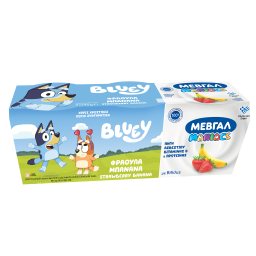 ΜΕΒΓΑΛ | Επιδόρπιο Γιαουρτιού Bluey Φράουλα Μπανάνα 3x140g