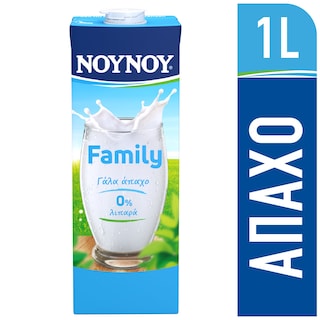 ΝΟΥΝΟΥ | FAMILY | Αγελαδινό Γάλα Υψηλής Θερμικής Επεξεργασίας Άπαχο 1lt