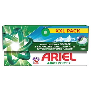 ARIEL | Kάψουλες Πλυντηρίου Ρούχων Allin1 Pods Alpine 26 Τεμάχια