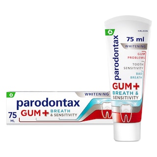 PARODONTAX | Οδοντόκρεμα Gum +Breath & Sensitivity Whitening 75ml