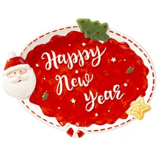 - | Χριστουγεννιάτικη Πιατέλα Santa Κεραμική 1 Τεμάχιο